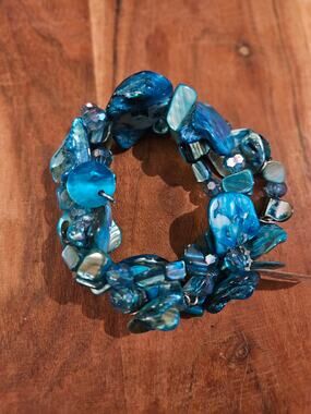 Style & Co. Silver-Tone 3-Pc. Set Shell & Bead Stretch Bracelets New